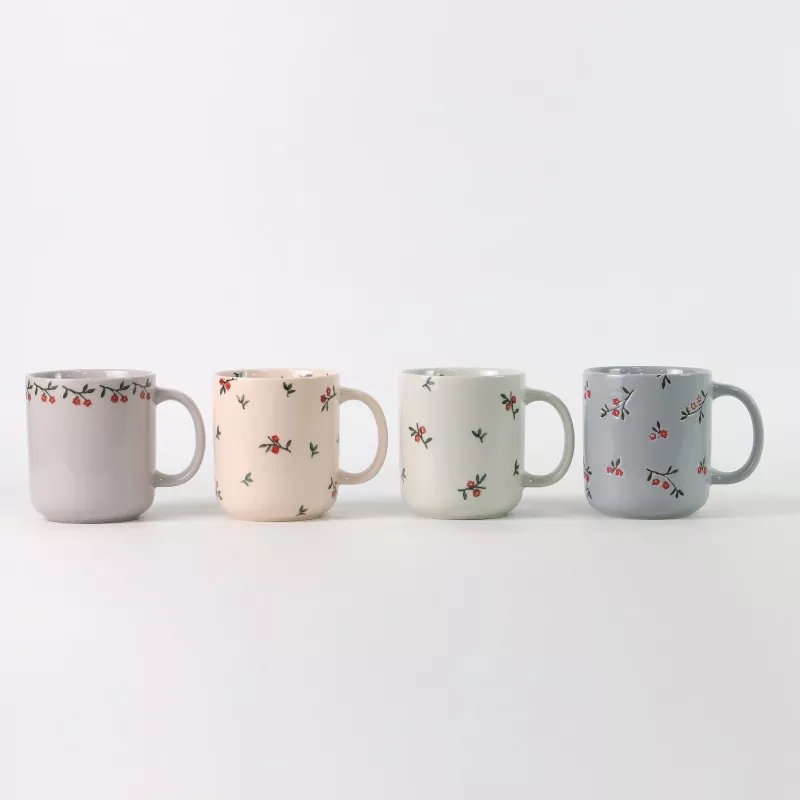 لیوان های سرامیکی طرح دار گل